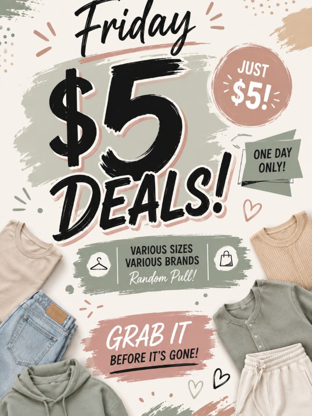 Black Friday Clearance Deals Low Starts $5.00